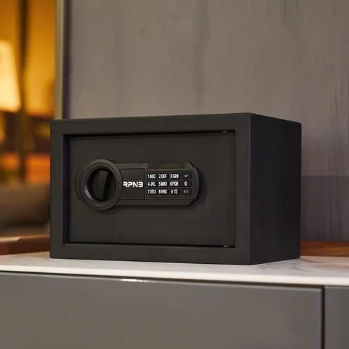 Miniatura 2 de RPNB Caja de seguridad y cerradura de lujo, caja de seguridad con teclado digital, caja fuerte pequeña de aleación de acero, cerradura de teclado