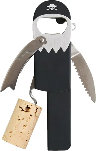Suck UK Abrebotellas Pirata | Abridor de Vino Pirata | Llavero Sacacorchos | Sacacorchos Pirata sin Piernas | Regalos Divertidos para Bartender |
