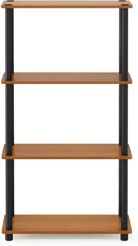 Miniatura 10 de Furinno Turn-N-Tube (99557LC/BK) - Estantería de exhibición multiuso de 4 niveles, color cereza claro y negro cereza claro/ negro