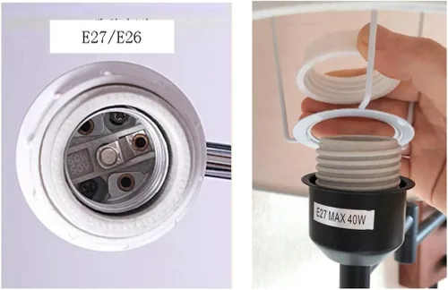 Miniatura 7 de Lámpara de pared con cadena de tracción e interruptor de botón enchufable, brazo oscilante, aplique de pared E26/E27 para dormitorio, mesita