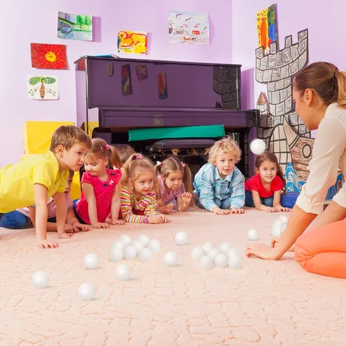 Miniatura 4 de Hanaive 100 unidades pelotas de tenis de mesa multicolor de 40 mm, pelotas de plástico a granel lavables, juego pequeño para juegos de piscina