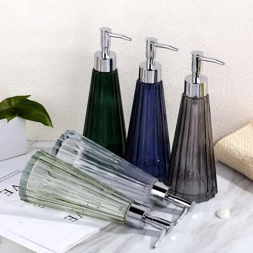 Miniatura 5 de YunNasi Dispensador de jabón con bomba, dispensador de jabón líquido recargable para encimera de baño, fregadero de cocina (azul)