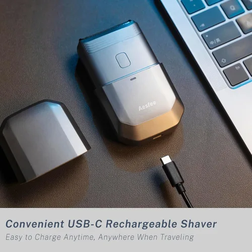 Miniatura 8 de Maquinillas de afeitar eléctricas para hombres – Afeitadoras eléctricas de viaje compactas para hombres calvos – Pequeñas afeitadoras portátiles