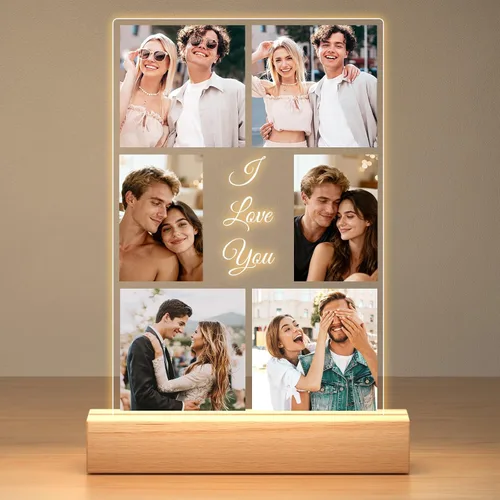 Miniatura 22 de Marcos de fotos personalizados con foto, marco de fotos personalizado con luz nocturna, marco de fotos personalizado, regalos personalizados de 5