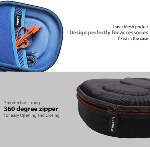 Miniatura 8 de LTGEM - Funda rígida para auriculares JBL - Gris exterior+interior gris/ Azul oscuro