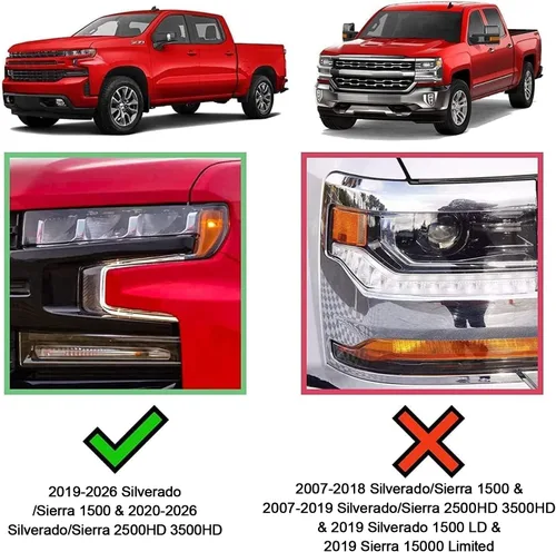 Miniatura 3 de COMNOVA - Estribos de 6 pulgadas compatibles con Chevy Silverado 1500 2019-2026, Silverado/Sierra 2500HD/3500HD Crew Cab 2020-2026. Un par de Acero