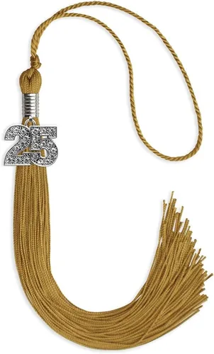 Miniatura 38 de Endea Graduation Borla de un solo color con dije de plata brillante (oro antiguo, 2022)