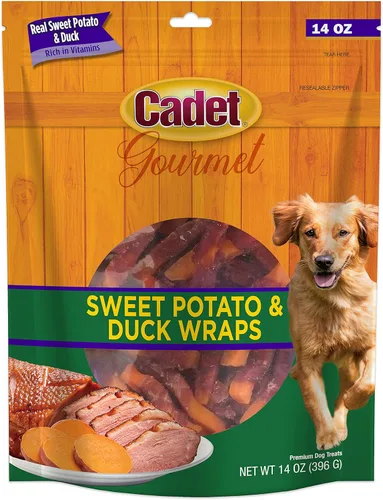 Miniatura 16 de Cadet Envolturas Gourmet de Batata y Pollo Masticables de Ingredientes Limitados para Perros, Golosinas de Entrenamiento Saludables y Naturales