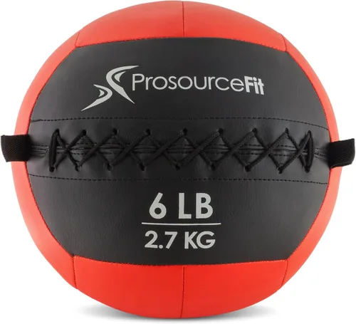 Miniatura 8 de ProsourceFit Bolas medicinales blandas, bolas de pared y ejercicios dinámicos de cuerpo completo, pesos codificados por colores: 6, 10, 14, 20 Lb.