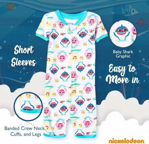 Miniatura 4 de Nickelodeon Pijama de algodón sin pies para niño Baby Shark