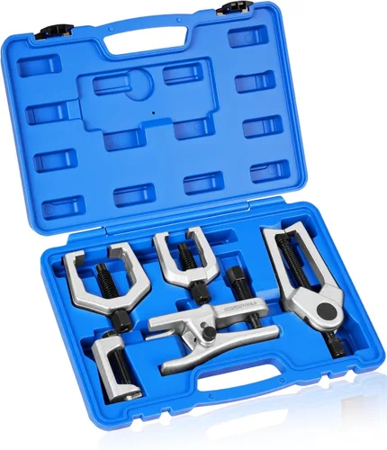 Miniatura 9 de DAYUAN Kit de herramientas de servicio frontal profesional, 5 piezas, color azul, extractor de brazo Pitman, separador de rótula, herramienta