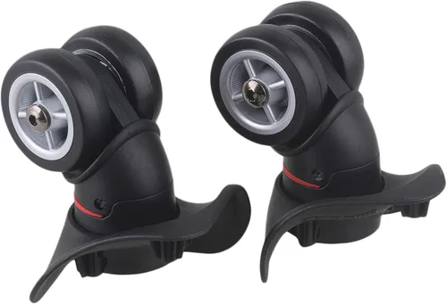 Miniatura 2 de Doublelife 1 par de repuesto negro equipaje giratorio reparación maleta piezas ruedas ruedas 1.929 in resistente con tornillos