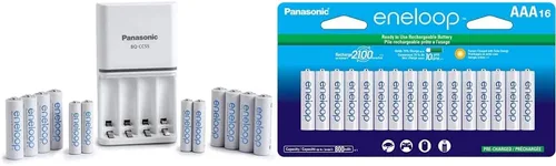 Miniatura 8 de Eneloop Panasonic K-KJ55MC84CZ Power Pack; 8AA, 4AA y batería avanzada de 3 horas cargador rápido y baterías recargables precargadas BK-4MCCA4BA AAA