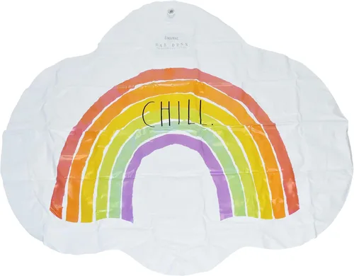 Rae Dunn x CocoNut Float Rainbow Cloud Splash Pad - Tema frío - Juguete de agua duradero - Aspersor seguro y divertido para patio trasero, ideal