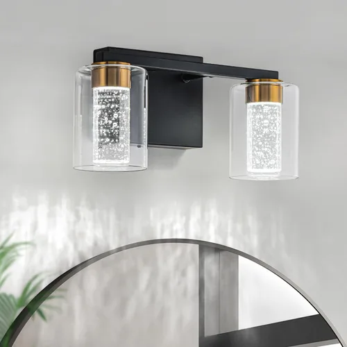 Miniatura 23 de SineRise Lámpara de tocador dorada de 3 luces con 3 modos de color (3000K/4000K/6000K), Accesorio de luz LED para baño con protección ocular, Luz