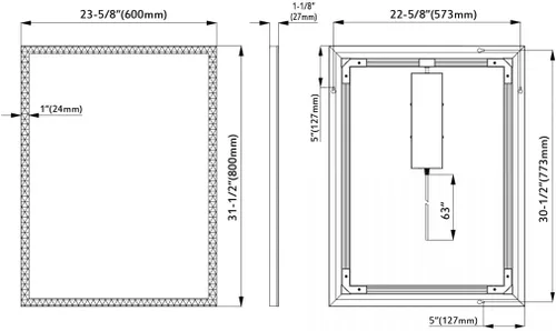 Miniatura 6 de Espejo de luz LED Dowell 16x32