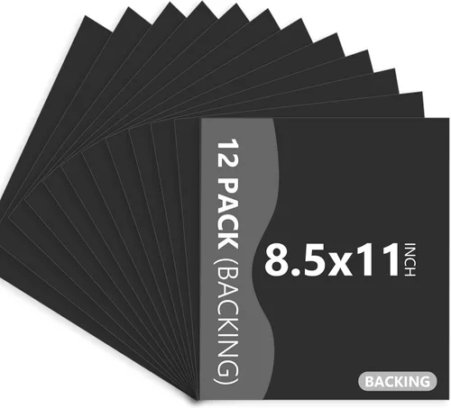 Miniatura 13 de Somime Paquete de 12 tableros de respaldo solamente – 8 x 10 pies sin cortar alfombrillas negras sin cortar, tableros sin ácidos, ideales