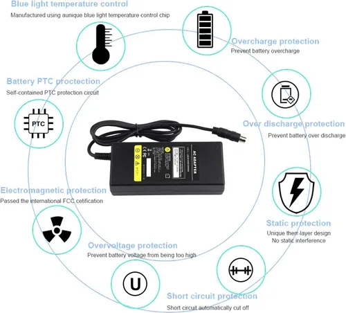 Miniatura 5 de Reemplazo para Segway Ninebot ES1 ES2 ES4, 42V 2A Cable adaptador de cargador de alimentación para Xiaomi M365, Spin, Skip, Bird, Lime-S
