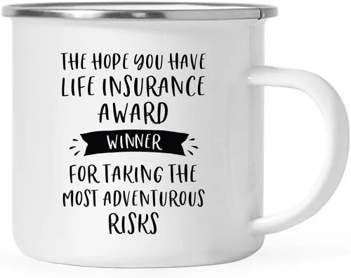 Miniatura 29 de Andaz Press Taza de café de acero inoxidable de 11 onzas con diseño de fogata, regalo divertido para compañero de trabajo, ganador del premio