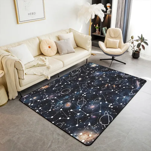 Miniatura 7 de Erosebridal Alfombra de área de cactus para niños y niñas, color negro y gris, alfombra de sala de estar, 3 x 5 pies, alfombra de plantas