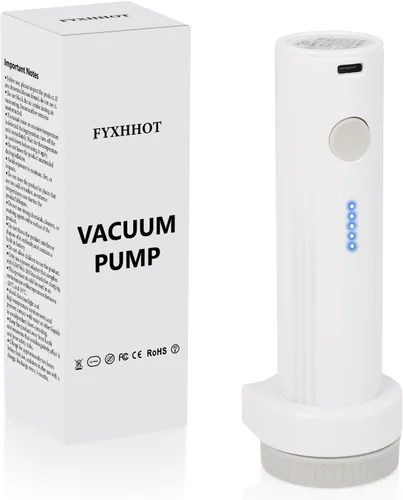 Miniatura 9 de Bomba de vacío eléctrica inalámbrica para bolsas de almacenamiento al vacío, viajes, bomba de aire de viaje, sello recargable USB portátil y bolsa