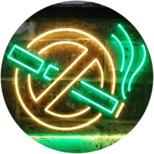 Miniatura 19 de ADVPRO No Smoking Non Smoke Warning Shop Restaurant Dual Color LED Neon Sign Blue & Red 12" x 8.5" st6s32-i3189-br