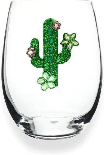 Miniatura 9 de THE QUEENS' JEWELS Magnolia - Copa de vino con tallo con joyas, 21 onzas, regalo único para mujeres, cumpleaños, lindo, divertido, sin pintar