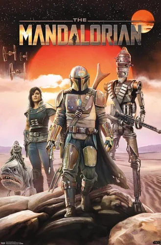Miniatura 6 de Trends International Star Wars: The Mandalorian - Póster de pared de grupo, 22.375 x 34 pulgadas, paquete de póster y clip