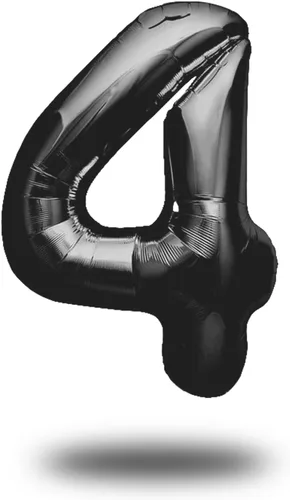 Miniatura 20 de 0 globos negros de 40 pulgadas – Fácil de inflar y desinflar reutilizable, globos de aluminio de Mylar número 0 de alta calidad para cumpleaños