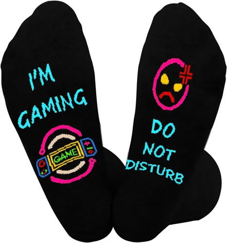 Regalos para jugadores, calcetines divertidos para hombre regalo de cumpleaños para novio, adolescente, niños, papá, amantes de los juegos, Do Not