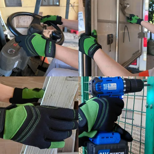Miniatura 6 de Guantes de jardinería a prueba de espinas y resistentes a pinchazos con agarre, guante de jardín para mujer, regalos de cuero para trabajo