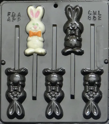 Miniatura 2 de Molde de caramelo de chocolate con piruleta de conejo de Pascua 882