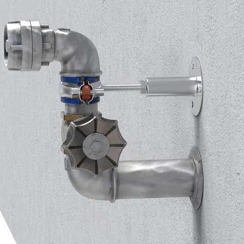 Miniatura 6 de TAISHER 3 piezas de acero inoxidable 304 para montaje en pared de montaje en techo, soportes de tubería ajustables, abrazadera de soporte de correa