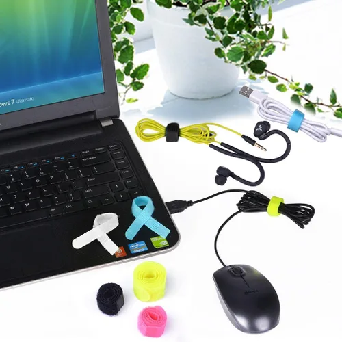 Miniatura 4 de Avantree Paquete de 20 soportes organizadores de cables reutilizables, correas de sujeción para auriculares, auriculares, teléfonos, electrónica