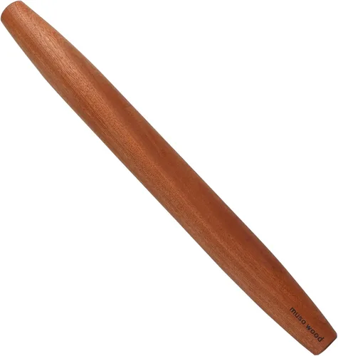 Miniatura 10 de Muso Wood Sapele - Rodillo francés de madera para hornear, rodillo cónico para fondant, corteza de pastel, galletas, pastelería