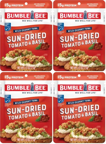 Miniatura 24 de Bumble Bee Jalapeño Atún sazonado, bolsas de 2.5 onzas (paquete de 12) – Listo para comer – Bolsa de atún capturado en la naturaleza – 0.49 oz