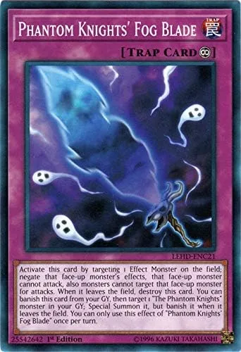 Yu-Gi-Oh! - Espada antiniebla de los Caballeros Fantasmas - LEHD-ENC21 - Común - 1ª Edición - Mazos de héroes legendarios - Baraja de Caballeros