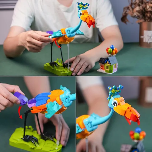 Miniatura 3 de Kevin Bird Up House Set de construcción para adultos, lindo juguete de construcción de animales de película para niñas y niños de 8 a 14 años