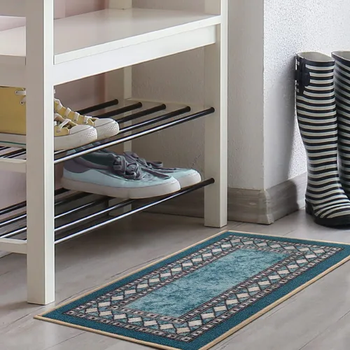 Miniatura 49 de Antep Rugs - Alfombras modernas con bordes, antideslizantes (antideslizante), de perfil bajo con respaldo de goma, para cocina, juego de 2 piezas