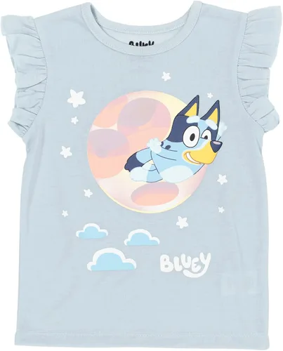 Miniatura 3 de Bluey Conjunto de camiseta y pantalones cortos de rizo francés para niñas pequeñas