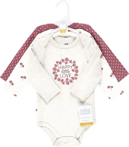 Miniatura 57 de Hudson Baby Body unisex de algodón de manga larga para bebé, leopardo rosa rojo