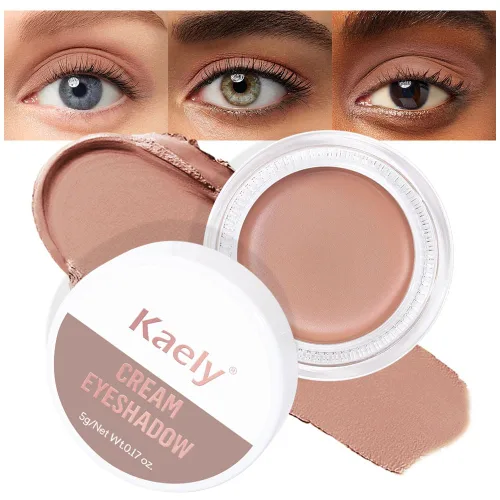 Miniatura 23 de evpct Paleta de maquillaje en pote de sombra de ojos en crema única para mujeres mayores, sombra de ojos de champán con shimmer, glitter metálico