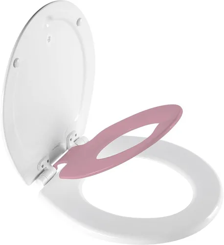 Mayfair NextStep2 - Asiento de inodoro Blanco & Rosa