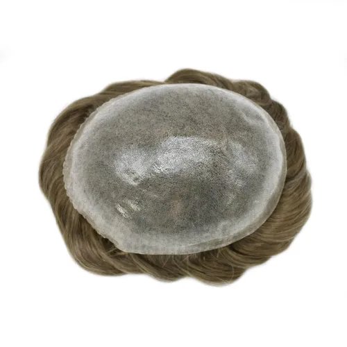Miniatura 7 de Toupee Hair Piece For Men 100% Real Human Hair System Natural Looking Hairpieces For Men Hair Units Protesis Capilar Para Hombre 8''X10'' #610#6