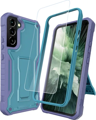 Miniatura 9 de Funda para Samsung Galaxy S22 Ultra 5G (no es compatible con teléfonos no Plus o Plus), protección de grado militar a prueba de golpes, soporte Azul
