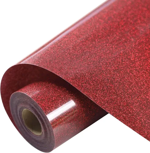 Miniatura 12 de HTVVETUR Glitter Heat Transfer Vinyl - 12" x 15ft Glitter Iron on Vinyl for Shirts, HTV Rolls for Cameo - Easy to Cut & Weed (Glitter Black-15ft)