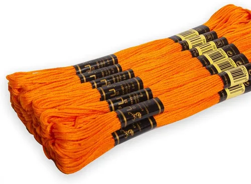 Miniatura 19 de Paquete de 12 Hilos de Bordado Premium 100% Algodón Egipcio Premium en Madejas Hilo de Bordado de Punto de Cruz Algodón Trenzado Certificado