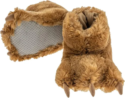 Lazy One - Pantuflas con diseño de garra de animal para niños y adultos, disfraz divertido para niños, cálidas pantuflas peludas