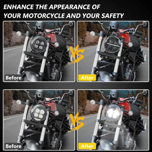 Miniatura 5 de Conjunto de faros delanteros LED para Rebel CMX500 20-24, faro delantero con luz alta y baja para Honda Rebel CMX500 ABS SE 20-2024 Accesorios