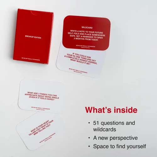 Miniatura 3 de WE'RE NOT REALLY STRANGERS Edición de ruptura - Paquete de expansión con 51 cartas introspectivas para conversaciones - Un viaje de sanación